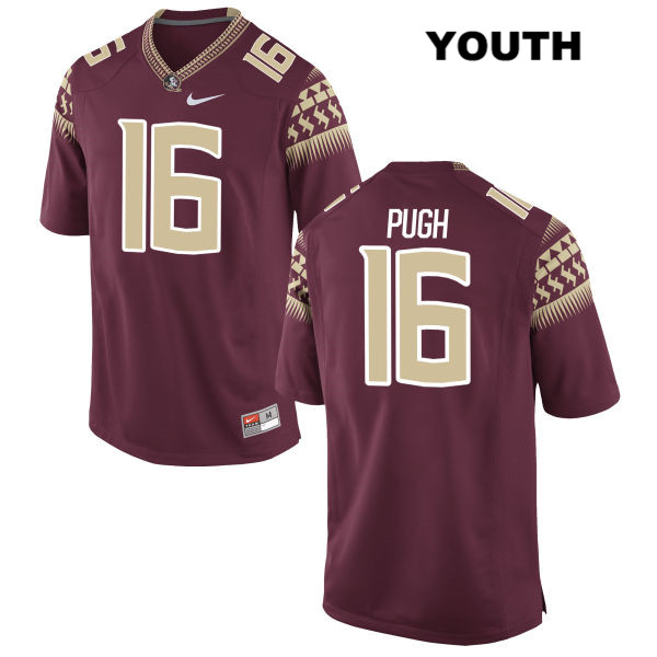 Youth NCAA Nike Florida State Seminoles #16 Jacob Pugh College Red Stitched Authentic Football Jersey RJK7769IM